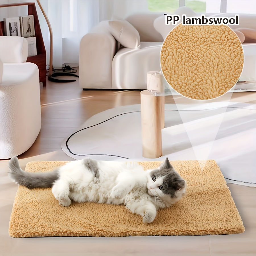 Thumbnail: Self-Warming Pet Pad Blanket, Electric-Free Thermal Bed Mat, Anti-Slip for Cats 