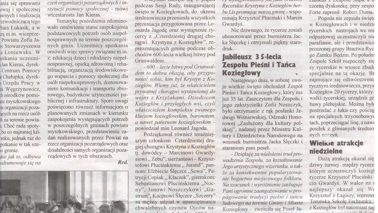 artykuł na temat Zofii Noszczyk