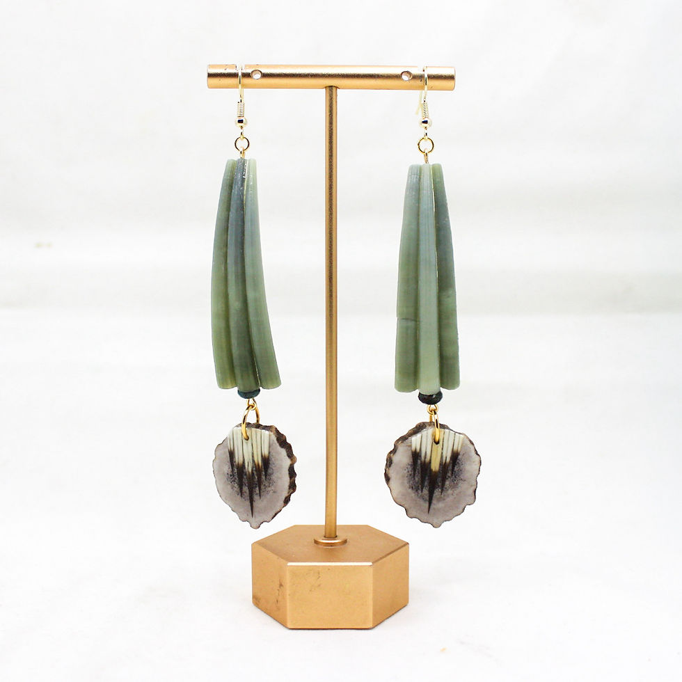 Thumbnail: One-Eleven Green Elk Earrings