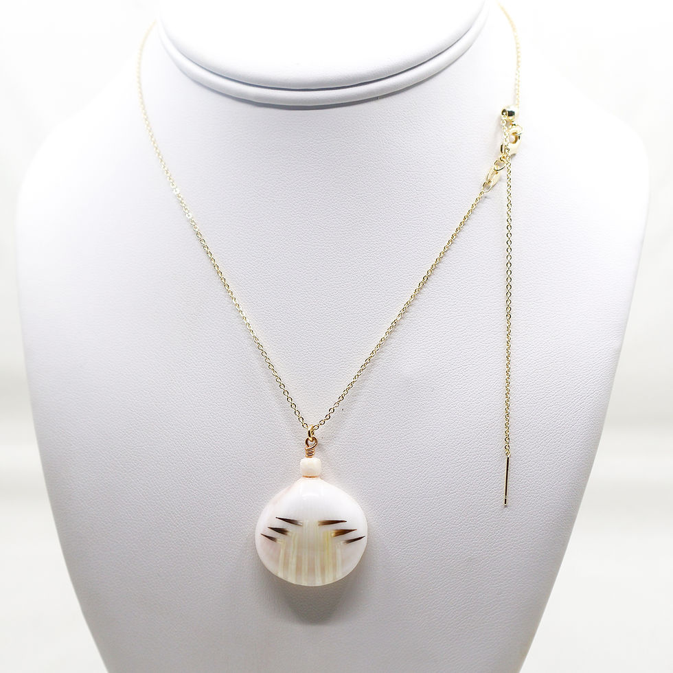 Thumbnail: Clam Shell Frog Foot Necklace