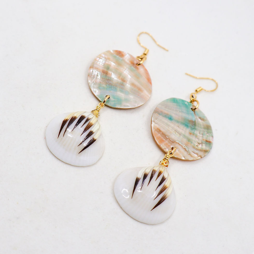 Thumbnail: Clam Shell Ab Earrings