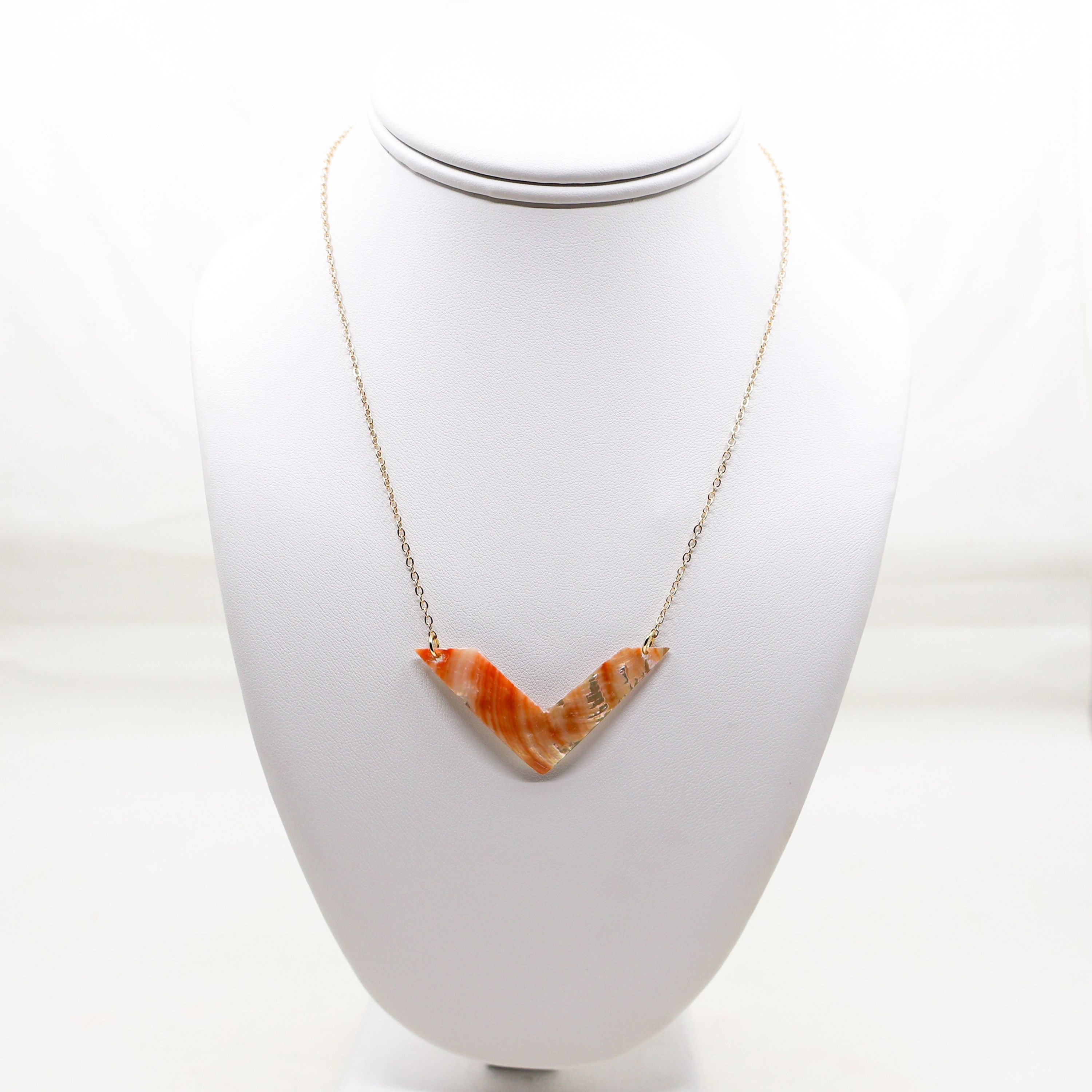 Red Ab V Necklace