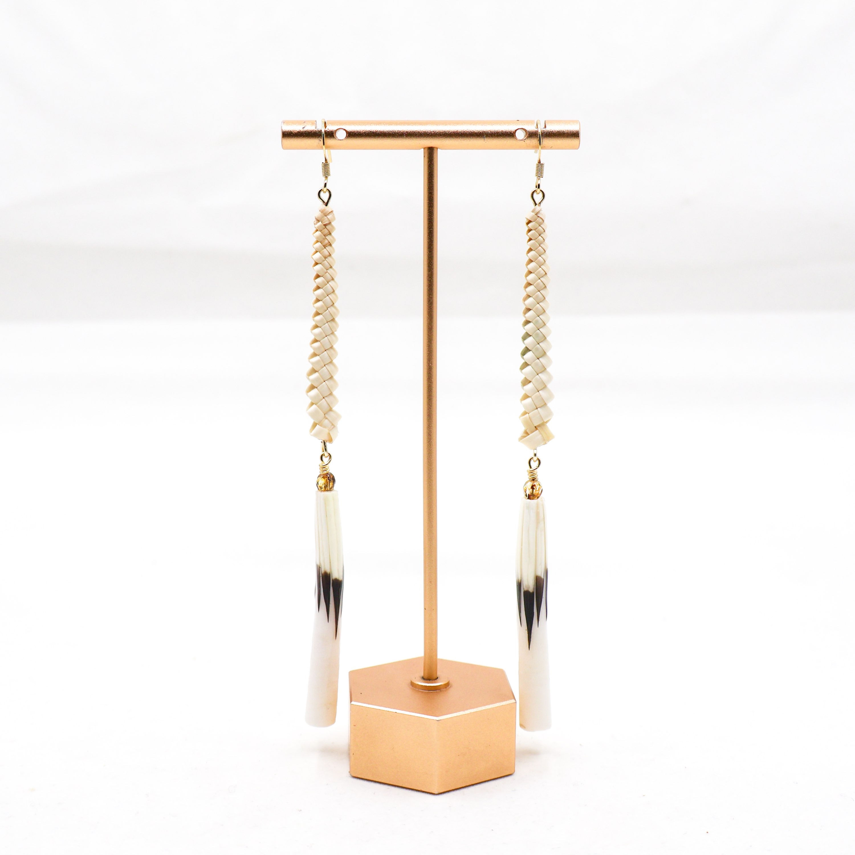 Old Dentalium Beargrass Earrings