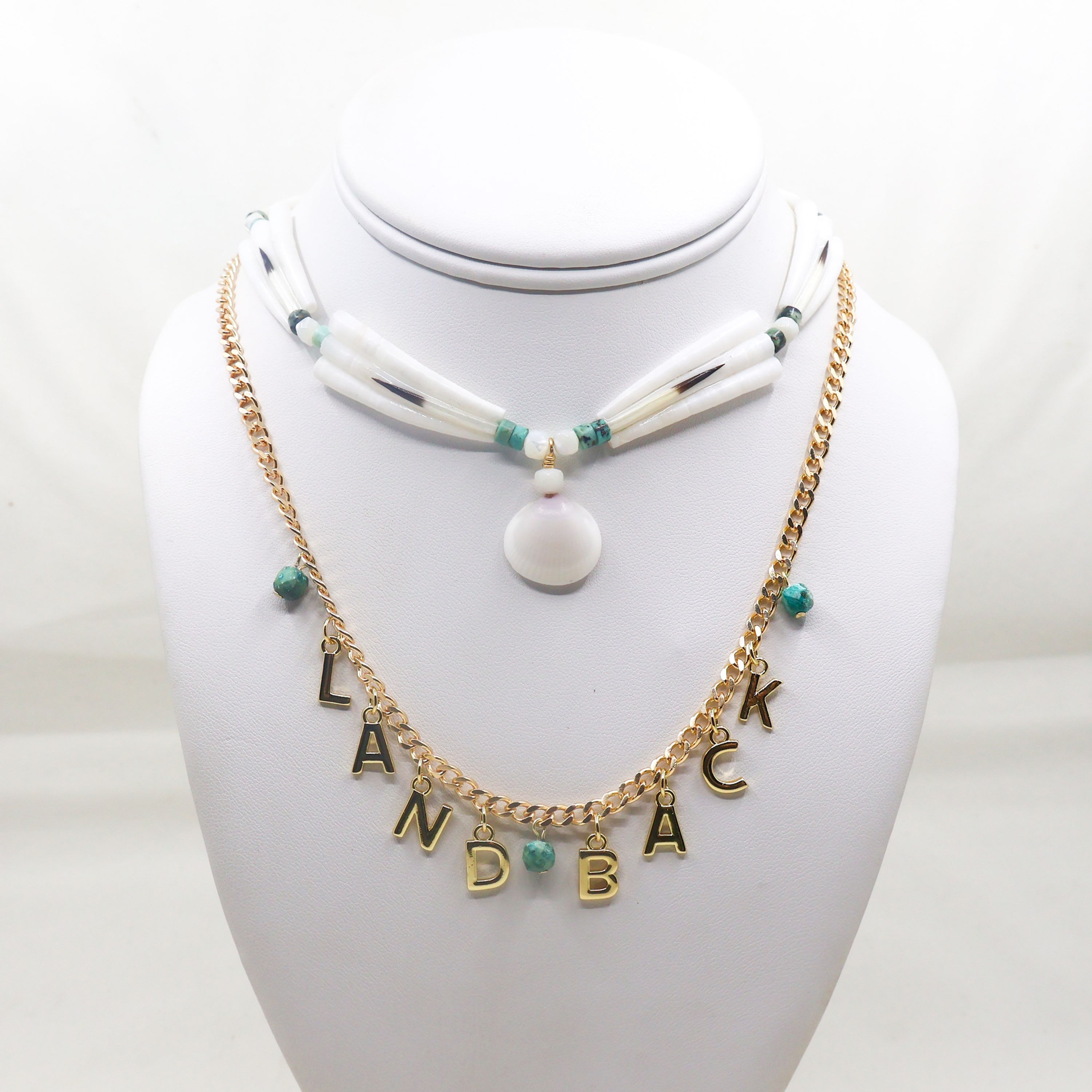 Land Back Turquoise Clam Choker Set