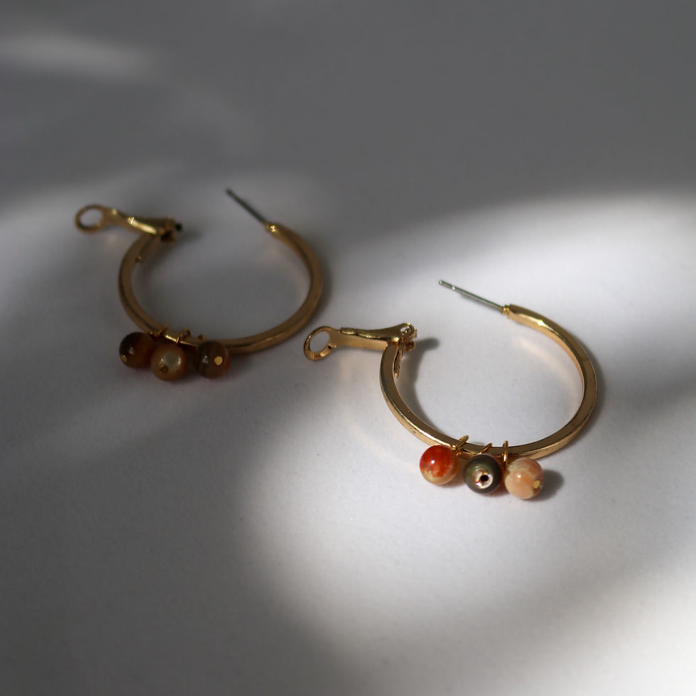 Abalone Bead Hoops