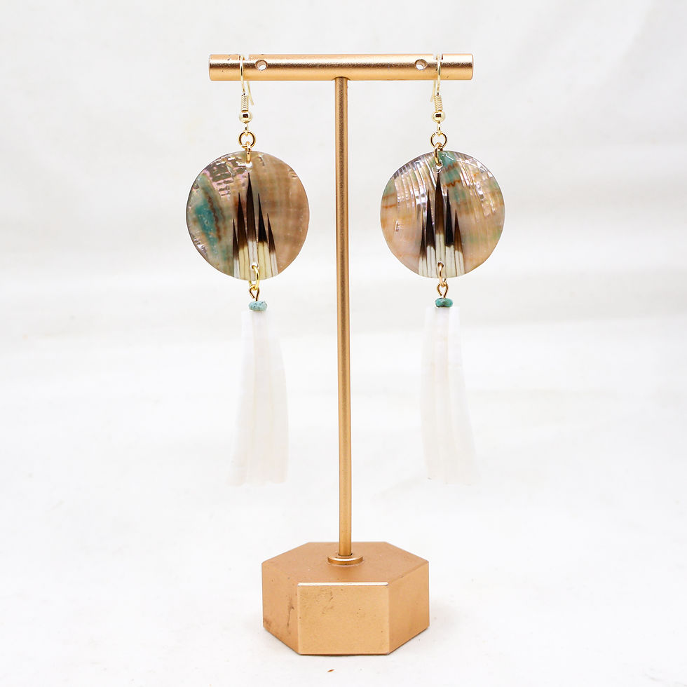 Thumbnail: Circle Porcupine Earrings
