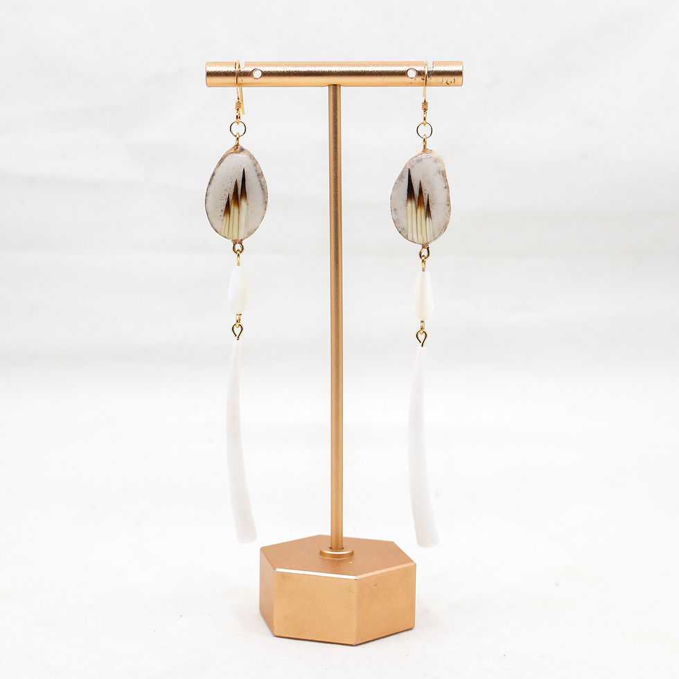 Thumbnail: Elk Dentalium Necklace & Earring Set