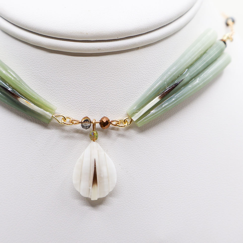 Thumbnail: Green Tear Drop Choker
