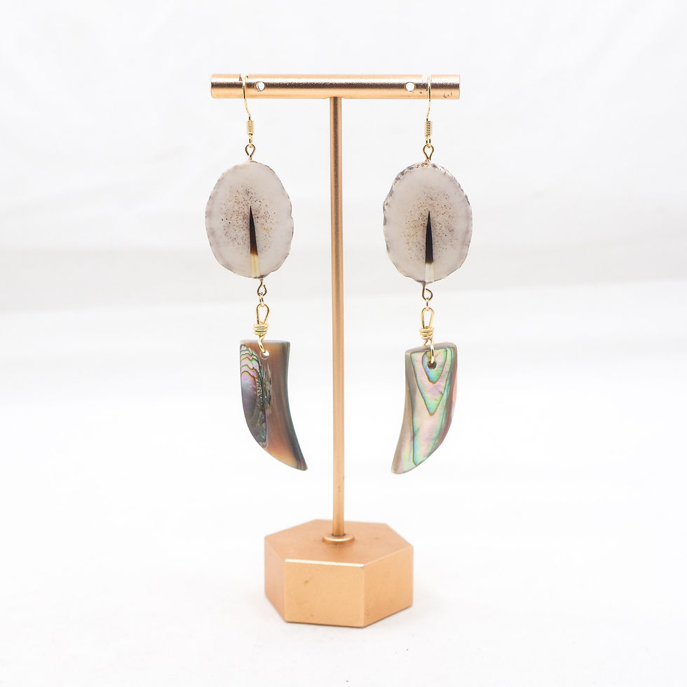 Thumbnail: Elk Abalone Hook Earrings