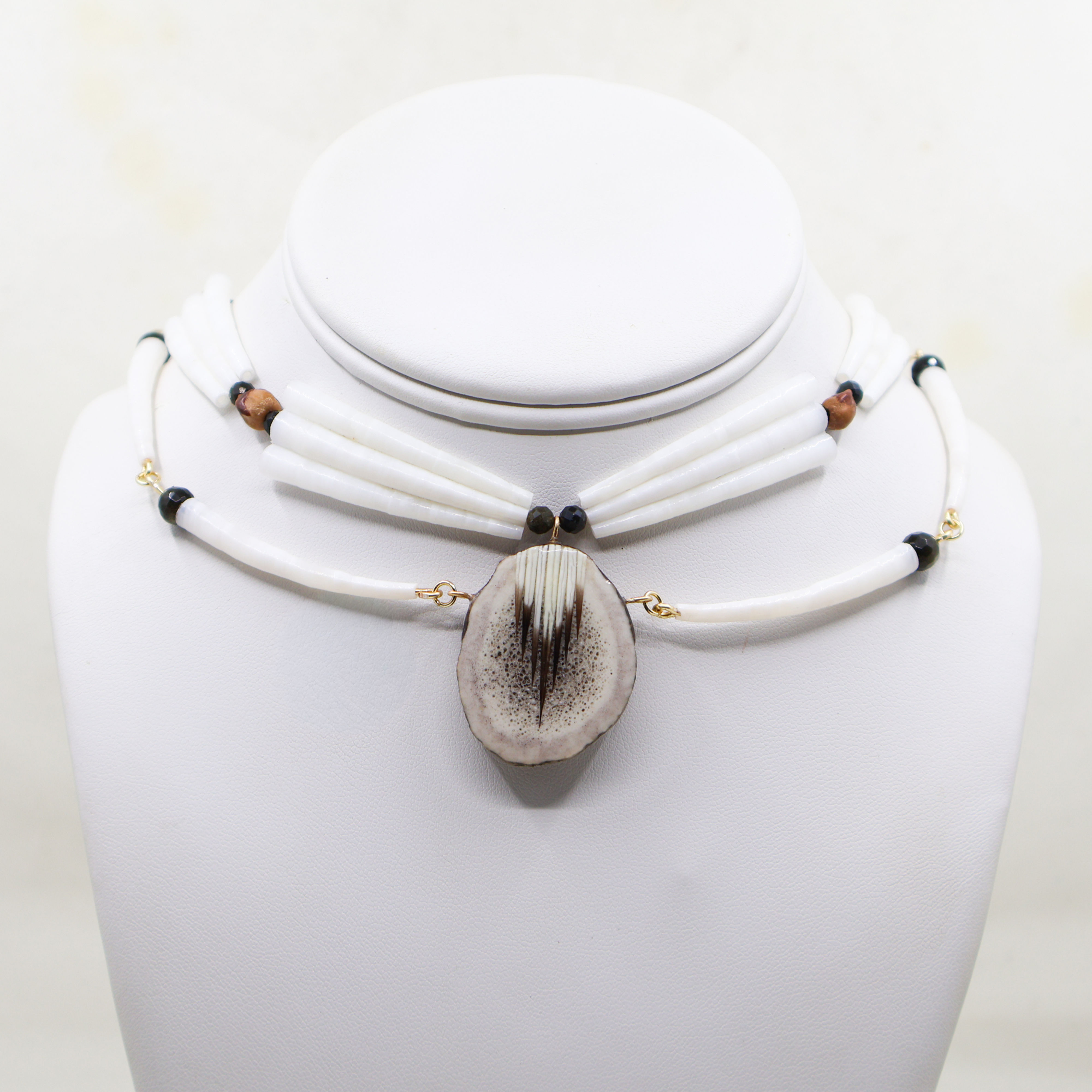 Stacked Elk Antler Choker