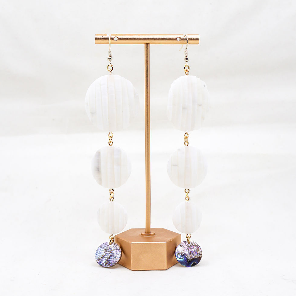 Thumbnail: Stacked Dentalium Earrings