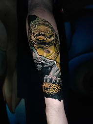 tattoo lion de la connaissance