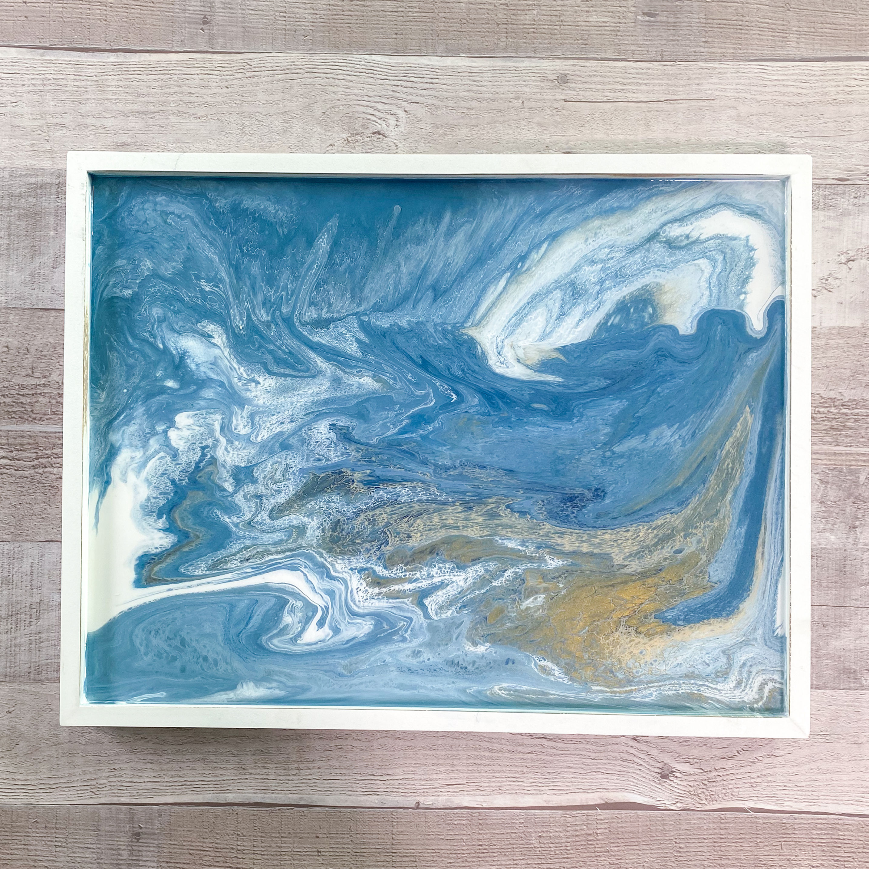 Coastal Swirl - Wood and Resin Wall Art