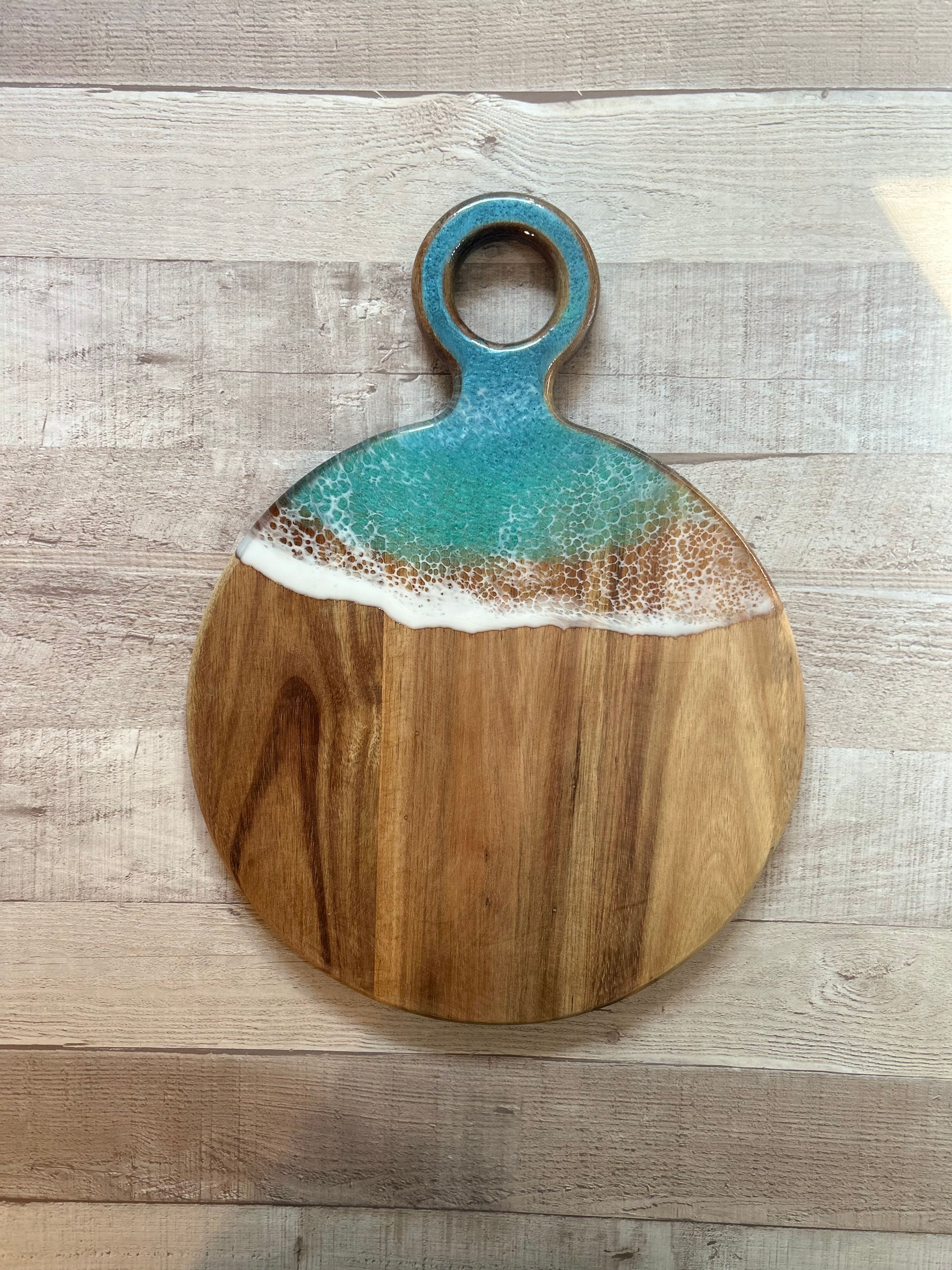 Nautical Charcuterie Board with Ocean Resin