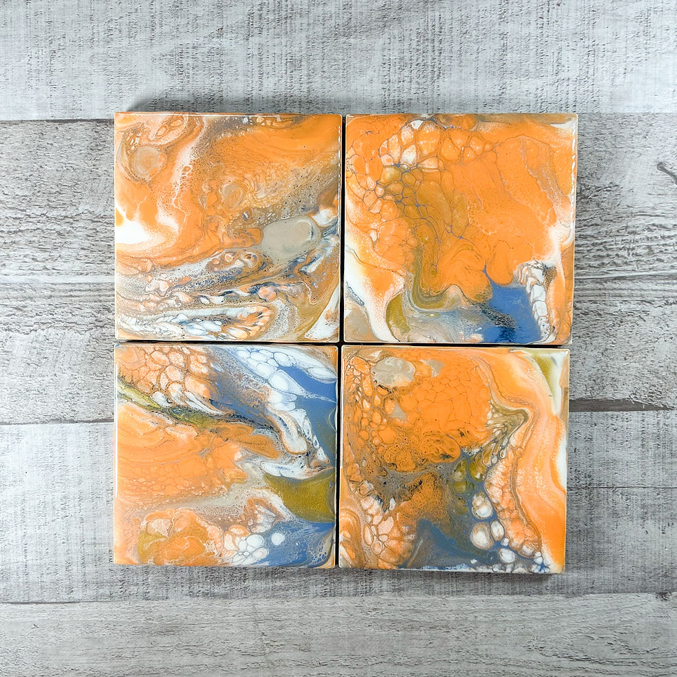 Thumbnail: Summer Sunset Vibes Handmade Coaster Set