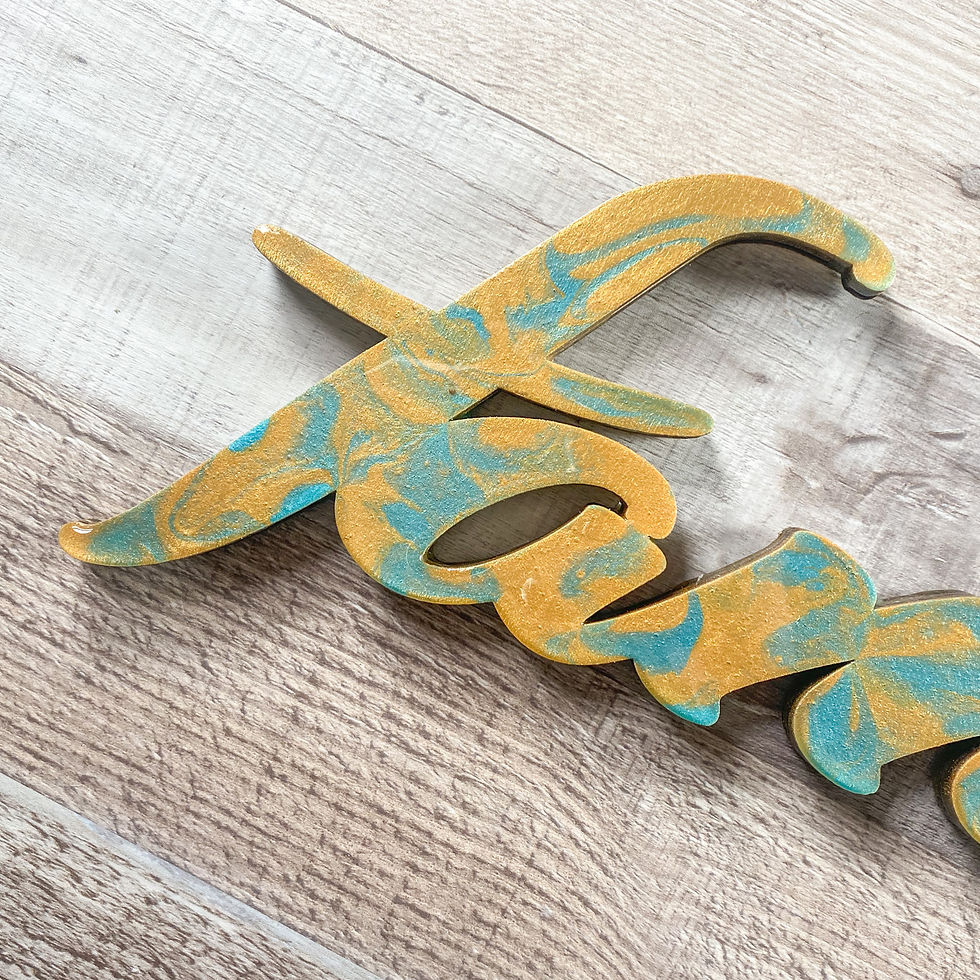 Thumbnail: Wood and Resin Letter Art - Family II (small)