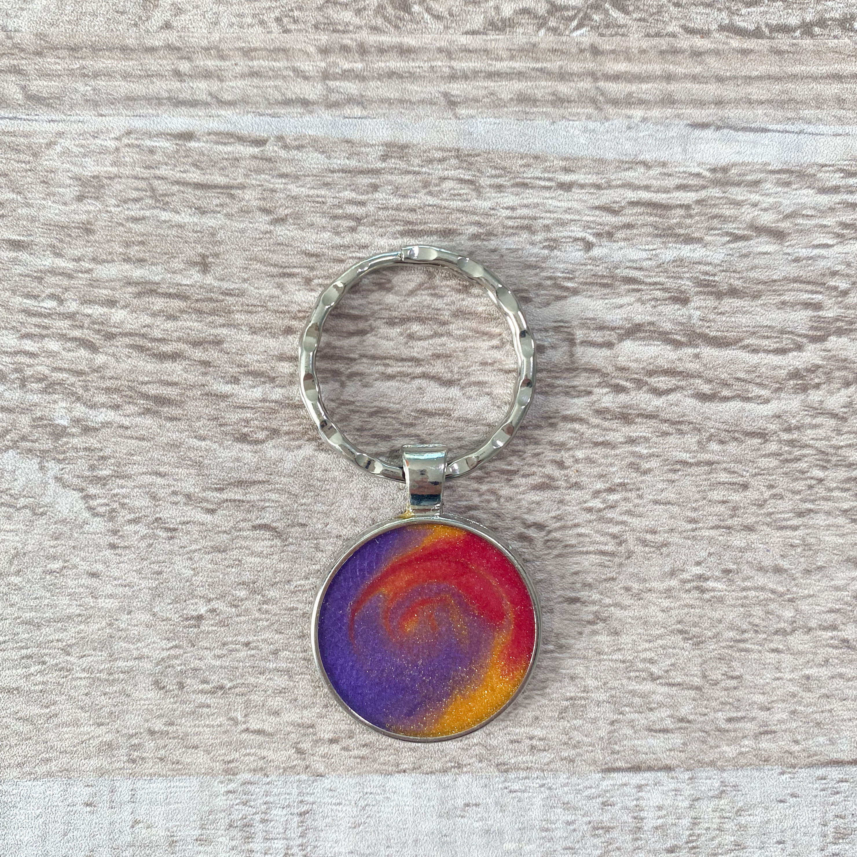 Sunset Vibes Metal Keychains