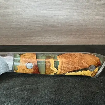 Chef Knife, Unique Burl Handle