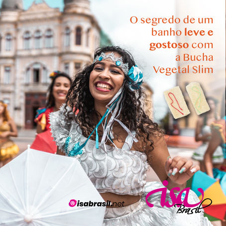 O segredo de um banho leve e gostoso com a Bucha Vegetal Slim.