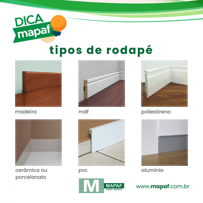 Dica MAPAF | Tipos de Rodapé 🔍