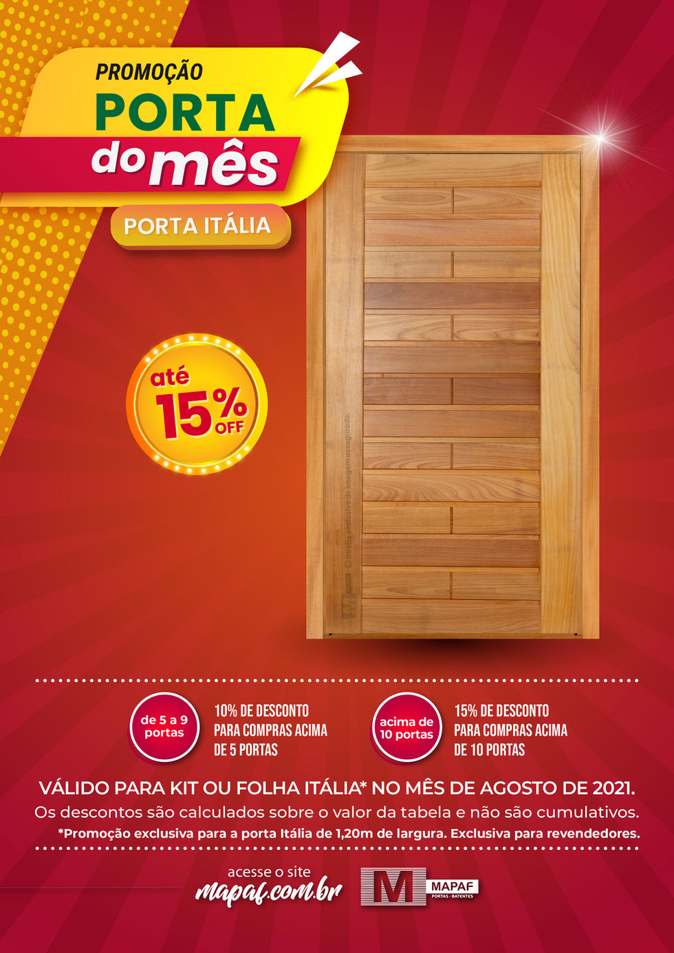 Promoção Porta do Mês | Porta ITÁLIA 🚪Até 15%off*