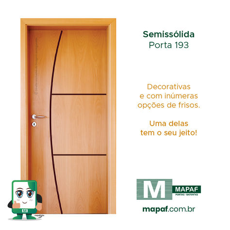 Porta Semissólida Frisada - modelo 193 