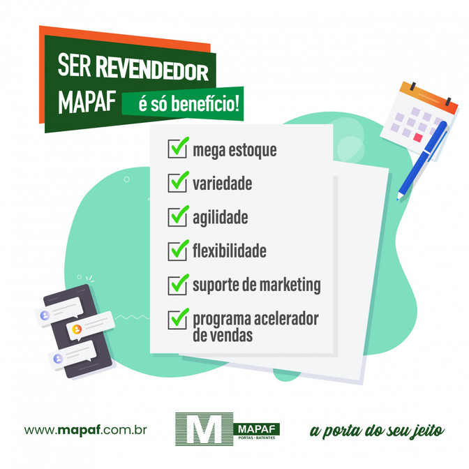 Ser Revendedor MAPAF é só Benefício!