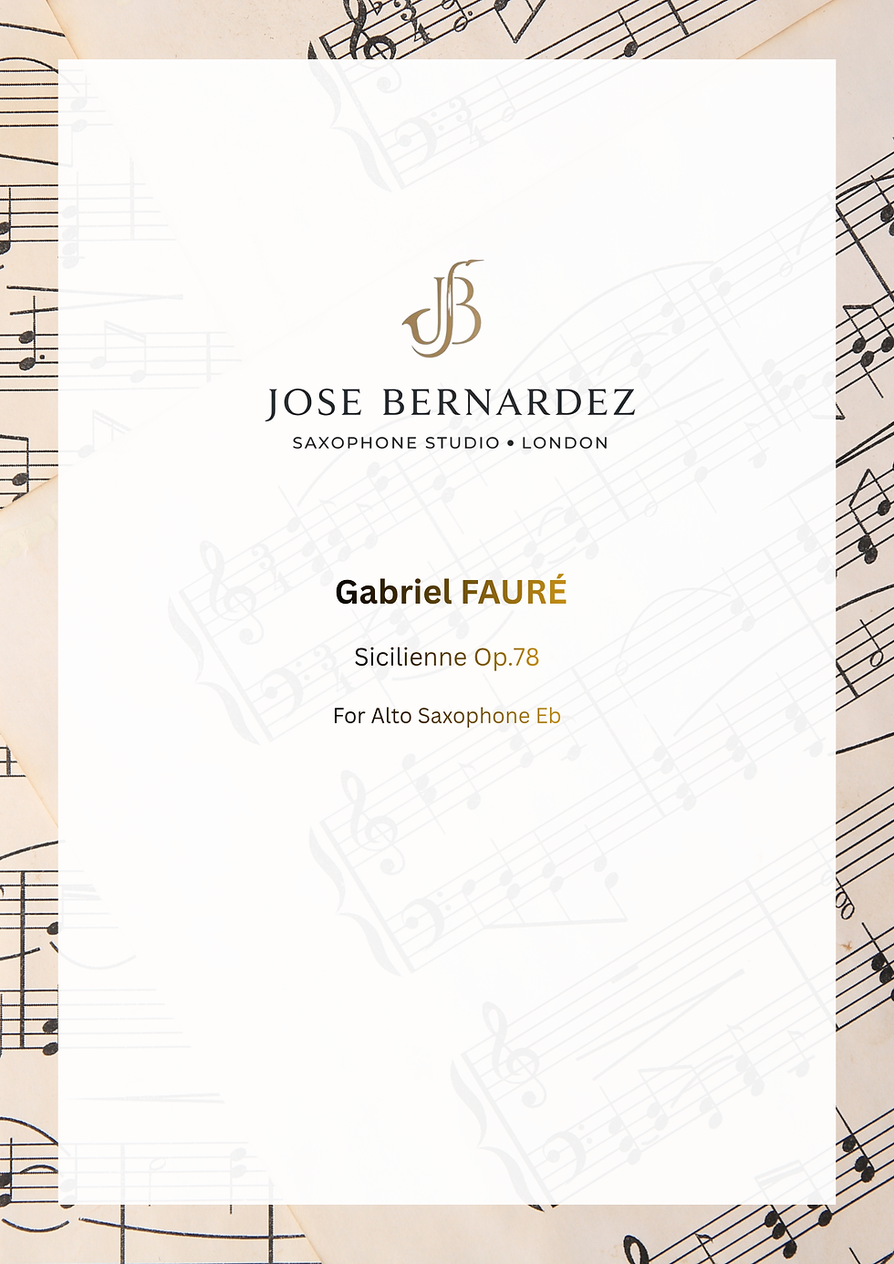 Thumbnail: Sicilienne Op. 78 - Fauré - Studio Edition for Alto Saxophone Eb