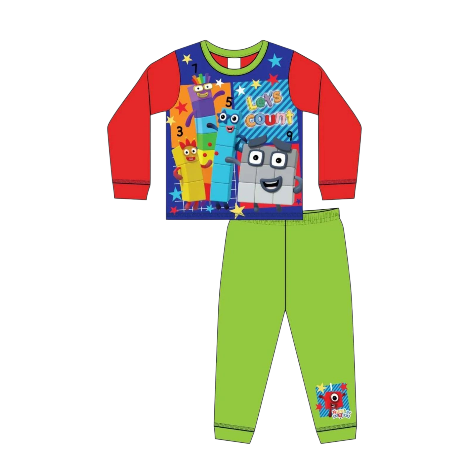 Numberblocks childrens pyjamas 1-5 years