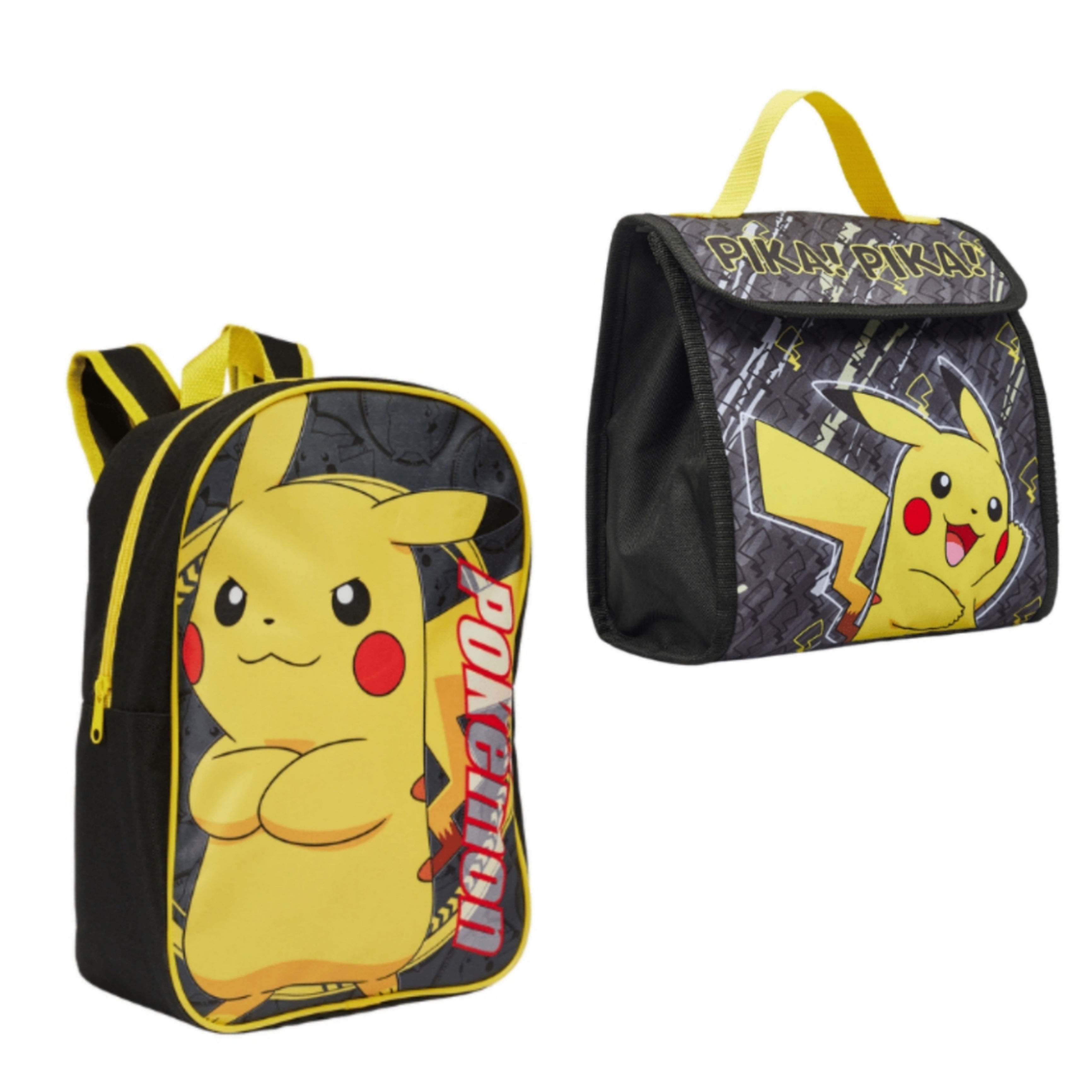 Pokemon backpack and velcro lunch bag