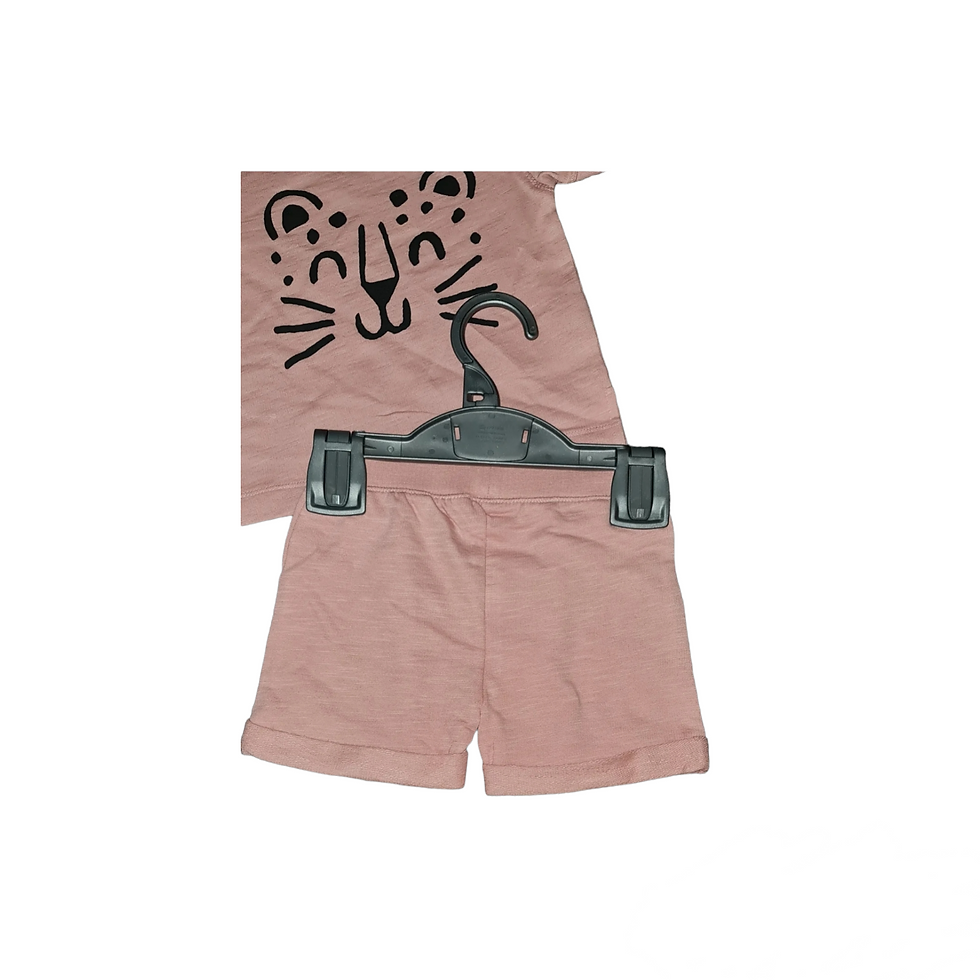 Thumbnail: Baby top and shorts outfit leopard summer girls 