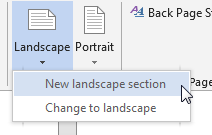 New landscape section button