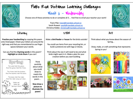 Home Learning - Week 6 Wednesday
