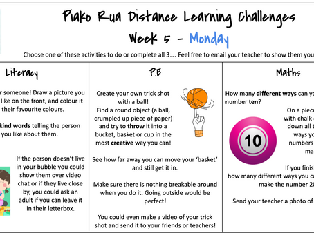Home Learning Week 5 - Monday