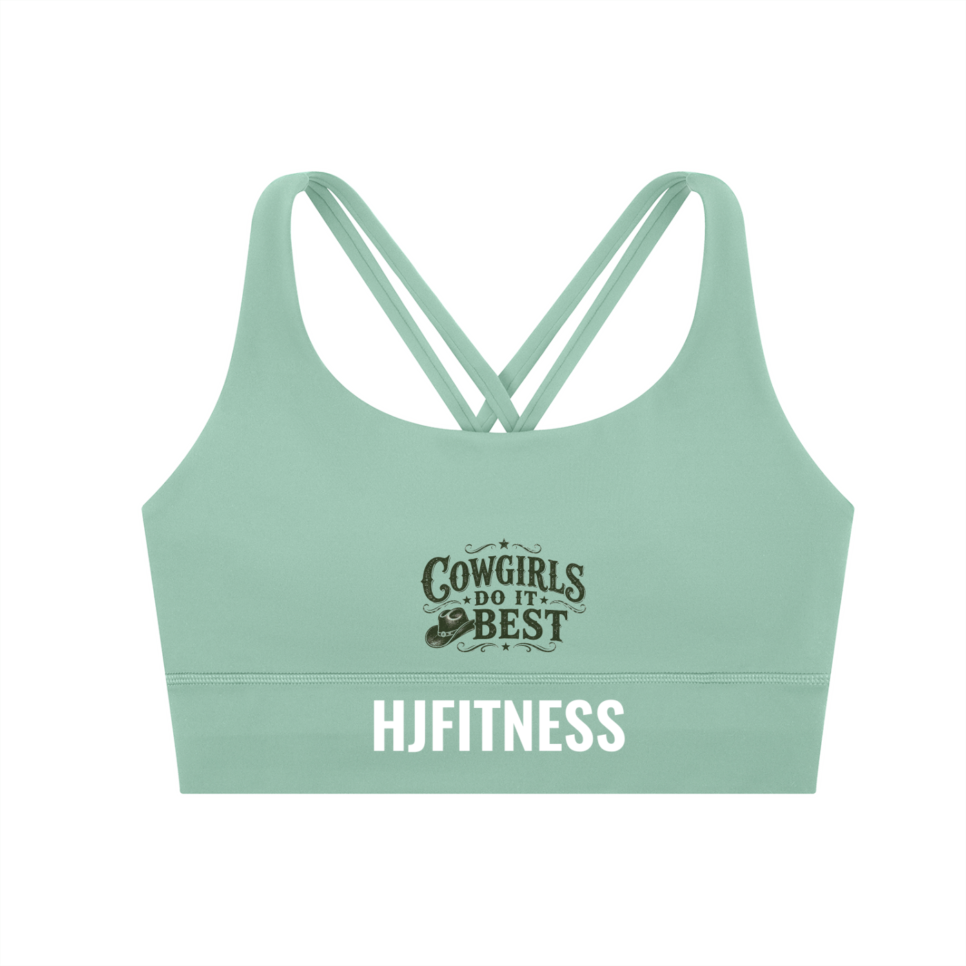 “Cowgirls do it best “ Strappy Criss-Cross Sports Bra