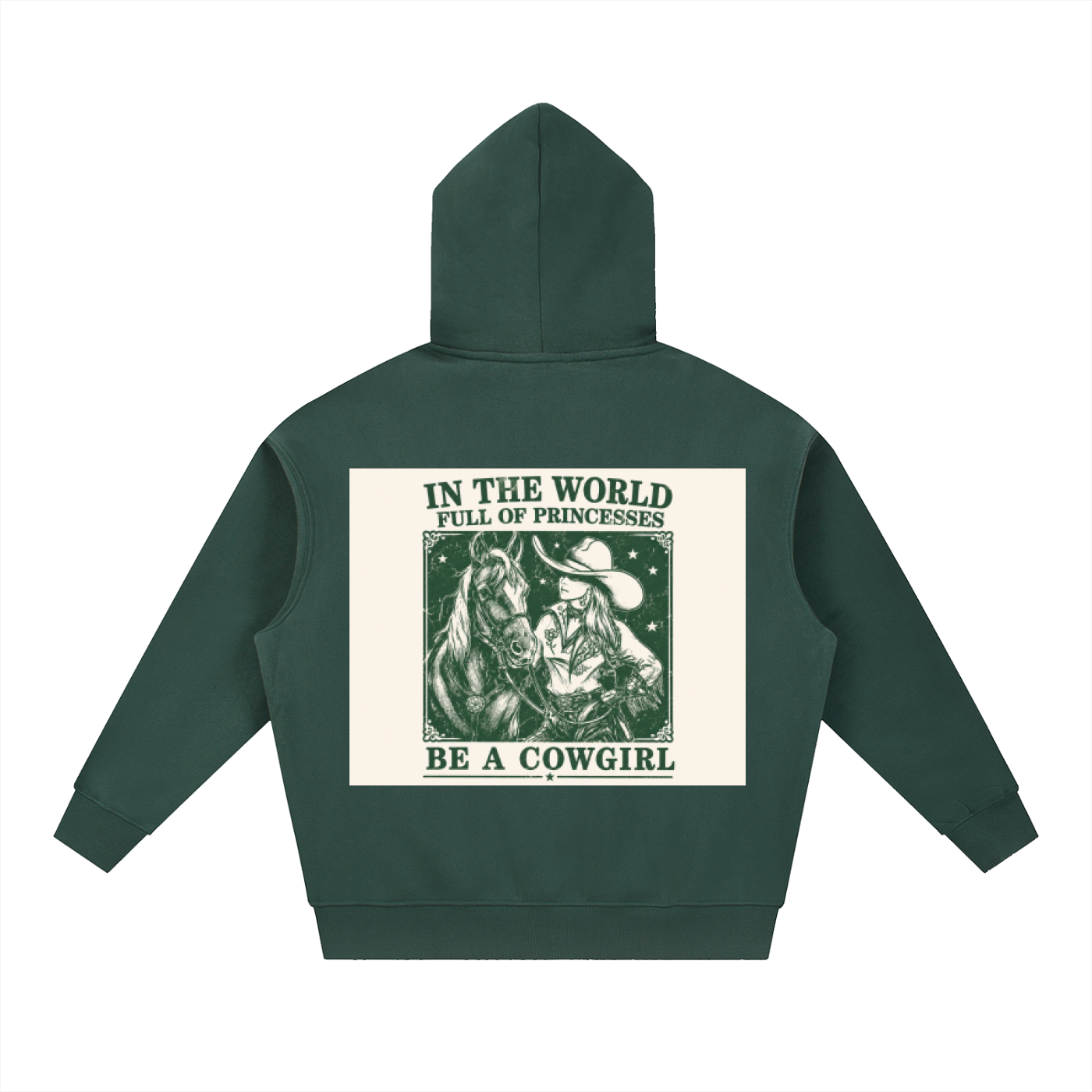 "Be a cowgirl" Oversized Boxy Fit Fleece Hoodie