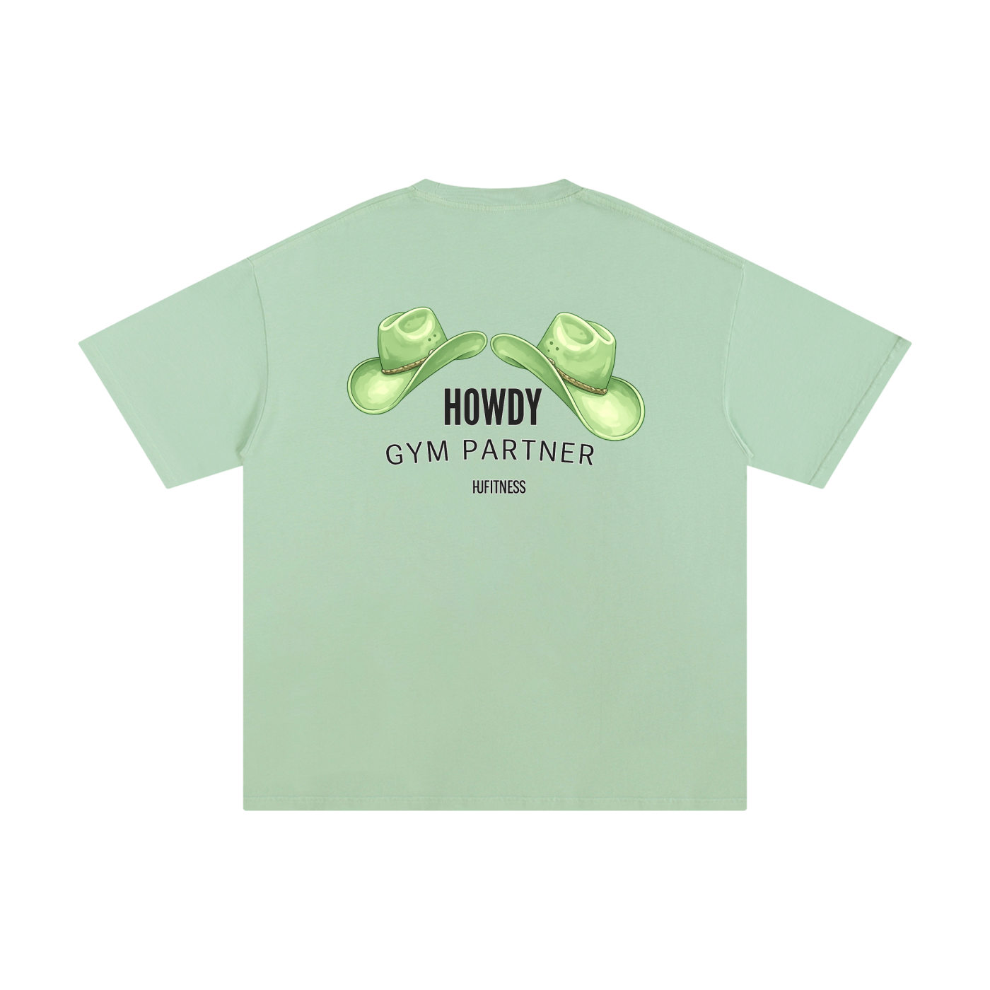 Unisex "Howdy Partner Green hats" Pure Cotton T-Shirt