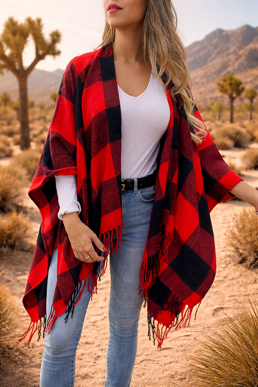 Cabin Plaid Ruana 