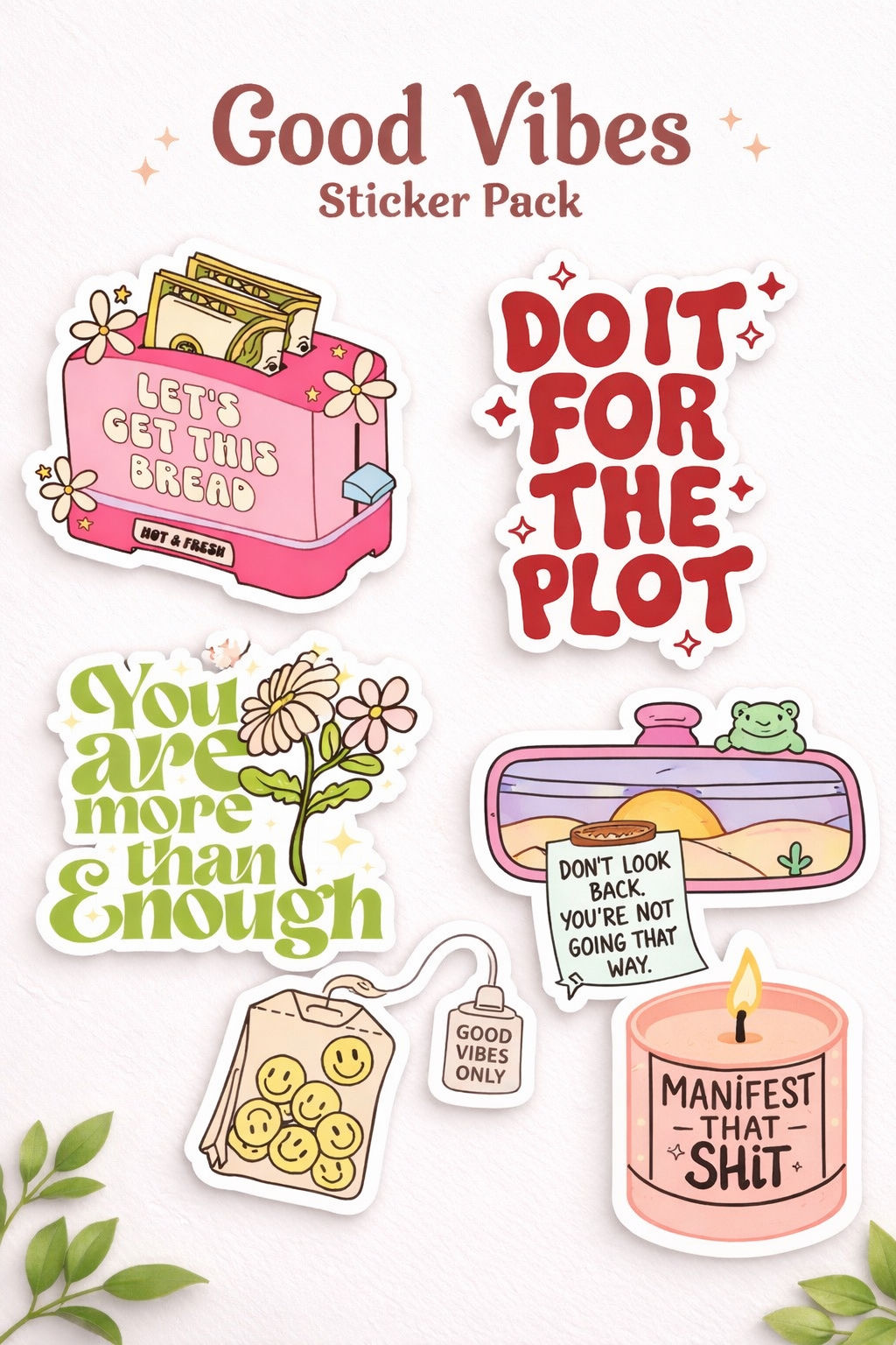 Good Vibes Only Sticker Pack 