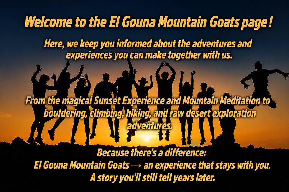 Welcome to the El Gouna Mountain Goats