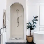 Bathroom design paint painting colour color elegant fun stylish clean simple home