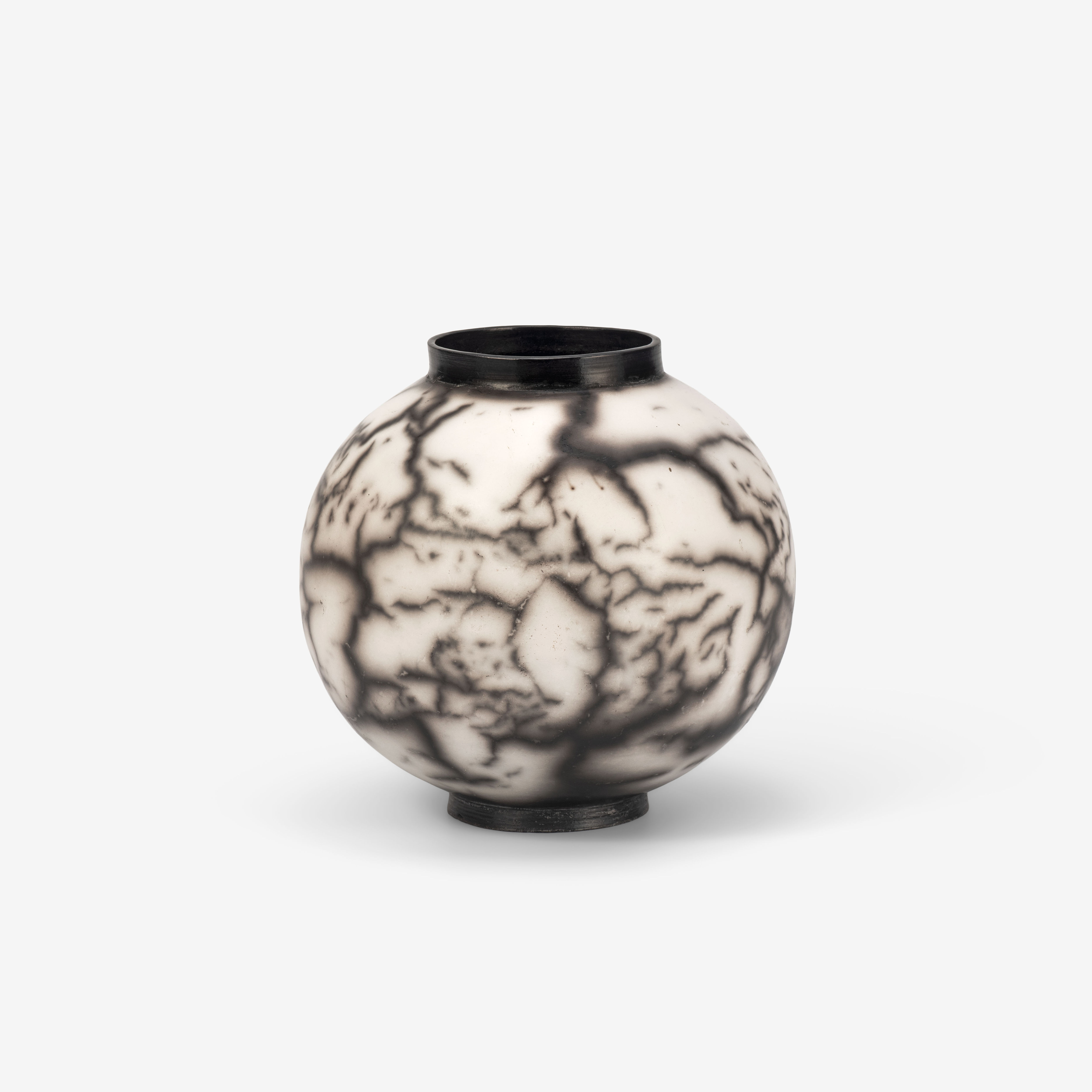 Small/medium Naked Raku Moon Jar