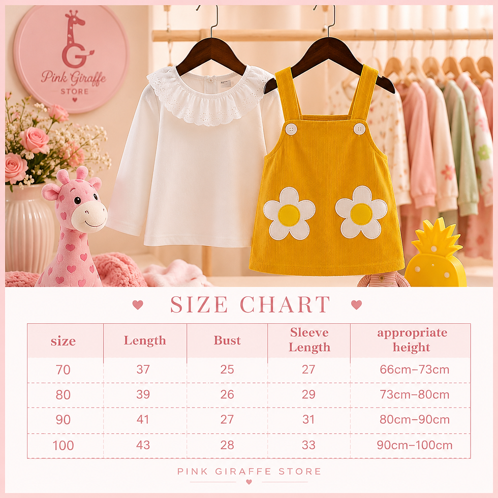 Thumbnail: Kids Corduroy Flower Dress Set – Dress with Long Sleeve Top (2-Piece Outfit)