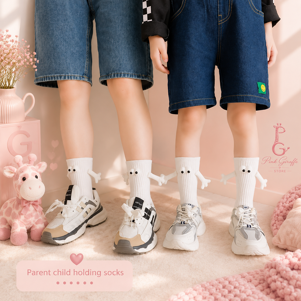 Thumbnail: Magnetic Holding Hands Matching Socks – Parent & Kids Collection