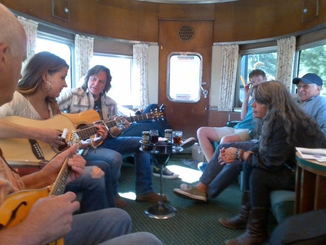 Jeff Hanna from Nitty Gritty Dirt Band, with Anne Hills and others on the way back from Fir.