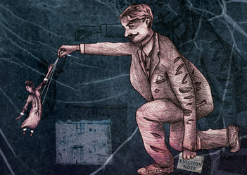 the eviction scene-inside illustration