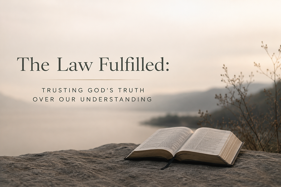 The Law Fulfilled: Trusting God's Truth Over Our Understanding