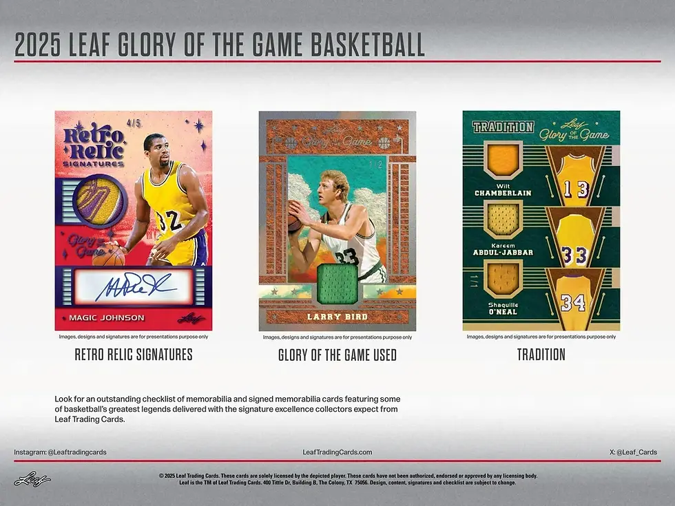 Thumbnail: 2025 Leaf Glory of the Game Basketball Box Sealed