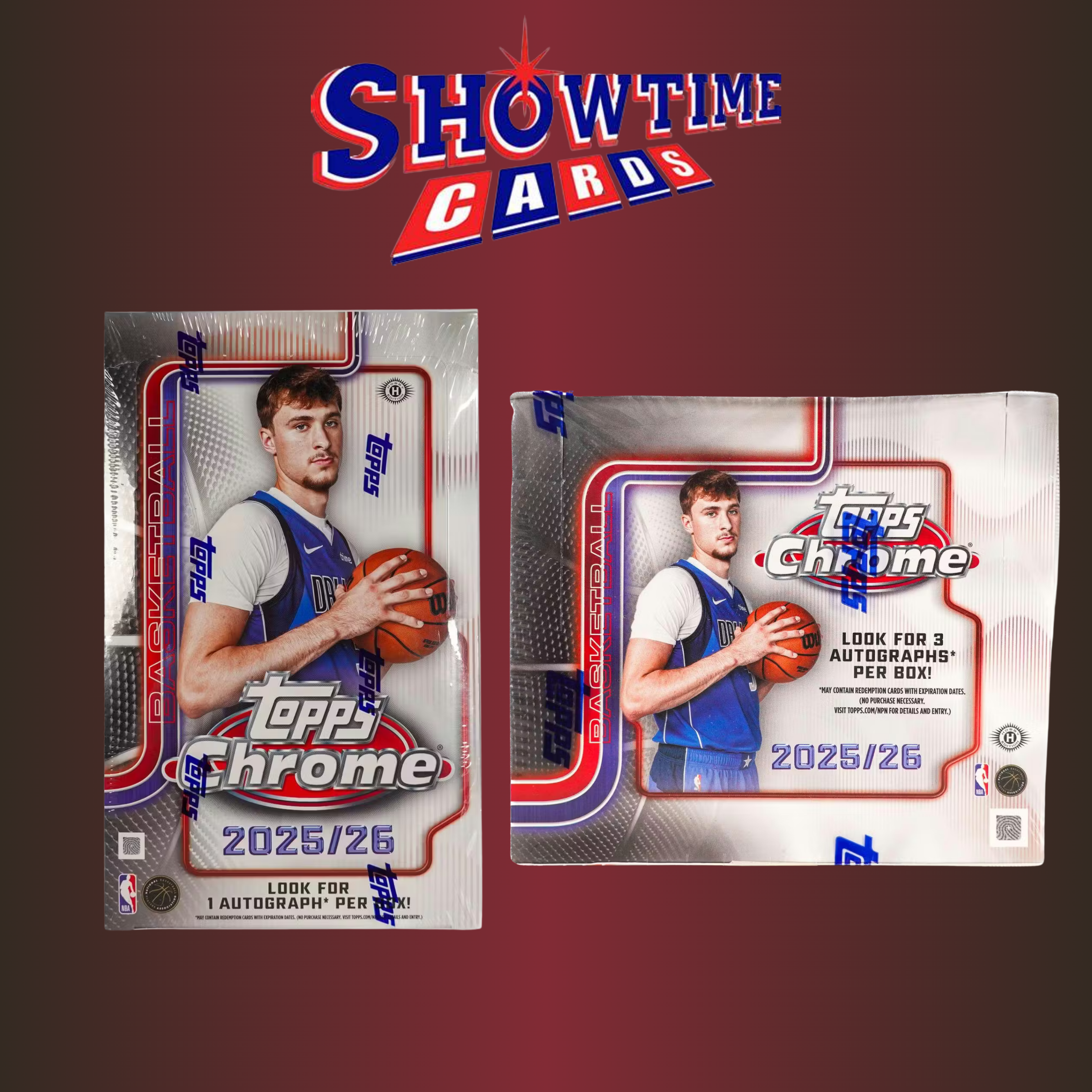 #463 - 2025/26 Topps Chrome Basketball 1 Hobby & 1 Jumbo Box Random