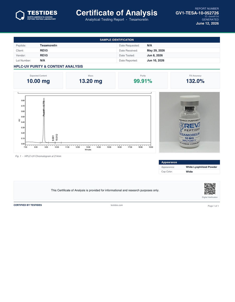 Thumbnail: Tesamorelin - 10mg